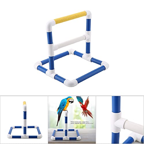 Bird Perch, Parrot Stand Perch Rack Bird Play Training Stands Parrots Shower Perches for Macaw Cockatoo African Grey Budgies Parakeet (PVC)
