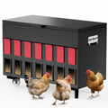 14 Ports Automatic Chicken Feeder 130lbs Capacity | Portable Poultry Feeder, Waterproof Metal Chicken Feeder, Suitable for Geese, Ducks, Turkeys, Quails