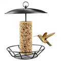 1 Pack Cylinder Bird Feeder, S-6-2 Seed Cake Bird Feeder Holder, Metal Suet Cake Holder, Backyard Wild Birdfeeding Birds Feeders for Outdoors Garden