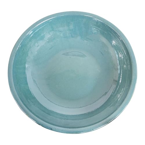 Sunnydaze Calais Glazed Ceramic Bird Bath for Outside, 25” H, Jade Green | 2.5 Gal Water Cap, 4” Deep Bird Bath Bowl, Heavy-Duty Garden Bird Bath, Easy 2-Piece Assembly, Tall Bird Bath for Outdoors