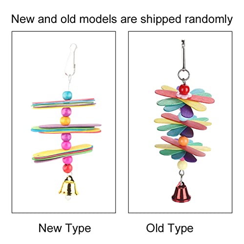 Birds Swing Toys, Hanging Parrot Chewing Toy Bird Bells Toy for Birds Parakeet Cockatiel Bird Lover Chewing Grind Teeth Pet Cage Supplies