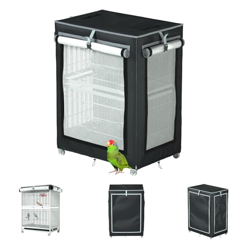 Large Bird Cage Cover - 600D Cage Covers for Night, Good Night Bird Cage Cover for Large Birdcage,Good Night for Cats, Mink, Totoro, Parakeet, Parrot and Small Animals ,Indoors or Outdoors (XL) - size: X-Large
