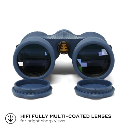 Nocs Provisions Field Issue Compact 8x42 Waterproof Binoculars, Shockproof | Fogproof, 8X Magnification, Bak4 Prism, Multi-Coated Lens, Adults & Kids, Wildlife Viewing, Bird Watching, Hunting & Hiking - color: Eddy Blue, size: 8x42