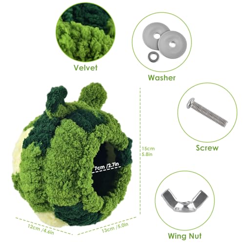 KATUMO Conure Nest, Bird Breeding House Cockatiel Snuggle Hut for Budgie, Parakeet, Cockatiel, Conure, Lovebird, Canary, Finch, Hamster, Small Pets - size: L (Green)