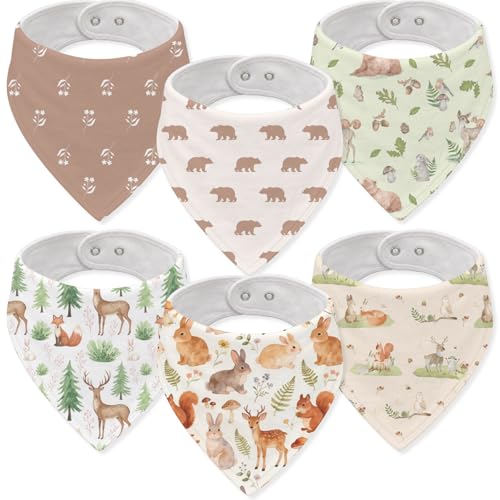 Baby Organic Cotton Teething Cloth Newborn Baby Burp Cloth Bandana Drool Cloth for Drooling Cotton Baby Gifts - color: Animal