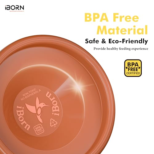 iBorn Bird Bath,Deck Mounted Bird Baths 12inch,Birdbath for Outside with Clamp 3.2inch,BPA-Free Bowl,Chew-Proof,Fully Detachable Design,Easy Clean & Refill,Terracotta,1 Pack（Not Include Fountain） - style: Deck Mounted Bird Bath Terracotta