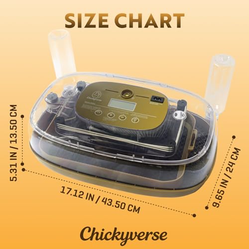 Egg Incubator For Hatching - 24-48 Eggs Capacity - Automatic Egg Turner & Adjustable Timer - Humidity & Temperature Control - High Efficiency Poultry Hatcher for Chicken, Duck, Quail, Bird