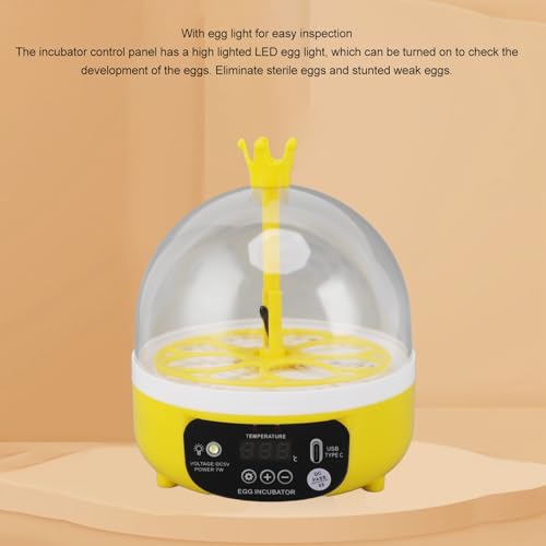 Small Incubators for Hatching Eggs, Mini Egg Incubator for Home Automatic Temperature Humidity Control Eggs Candler Poultry Hatching Machine for Chickens Ducks Pigeons (Auto - size: Auto Turning