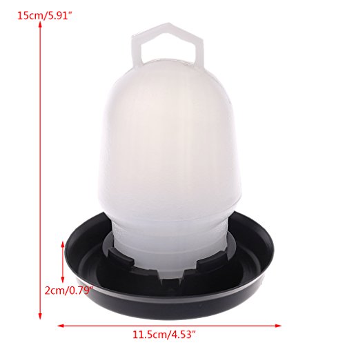 Chick Feeding and Watering Set, Poultry Drinking Container with Handle, 0.5 Liter Capacity, Poultry Feeding Supplies