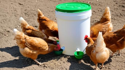 Farmight Automatic Poultry Waterer Kit – Leak-Free Large Self-Filling Cups with Drill Bit for Chickens, Ducks, Quail, Geese & Turkeys - 5 Pack