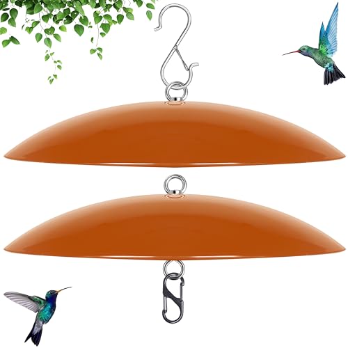 13" Hummingbird Feeder Shade Cover,Bird Feeder Dome Rain Guard,Smart Bird Feeders Umbrella,Weather Guard for Shepherd's Hook Outdoors (Terracotta), 2 Pack - color: Terracotta, size: 13Inch / 2 Packs