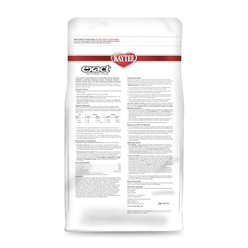 Kaytee Exact Hand Feeding Formula Baby Bird Food for Baby Birds, 5 Pounds - size: 5 Pound (Pack of 1)