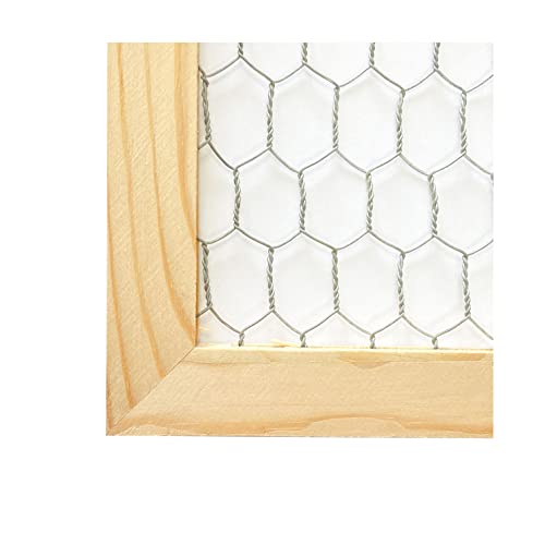 2 Pack Chicken Wire Wood Frame Unfinished Wooden Frame for photoes,Jewelry Crafting Project (Outer 6 x 16 in, Interior 4.3 x 14 in) - size: 6X16 in