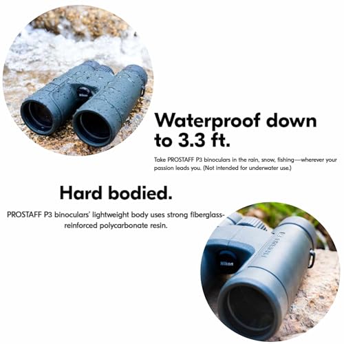 PROSTAFF P7 10x30 (16771) Black Binoculars Bundle with Lens Pen and Cleaning Cloth, Compact Binoculars for Adults for Hunting, Bird Watching, and Hiking Essentials, Zoom - style: P7 10x30