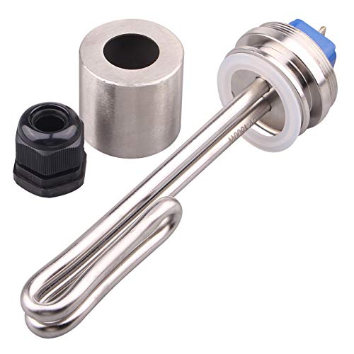 DERNORD 1.5" Inch (OD50.5mm) Tri-clamp Foldback Heating Element Stainless Steel Immersion Water Heater (120V 1500W) - size: 120V 1500w