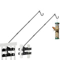 ULIOK Deck Hook, Heavy Duty Hummingbird Feeder Hanger, 31 Inch Extended Adjustable, Solid Steel Hanging Hook for Hanging Bird Feeder, Suet Baskets, Planters, Wind Chimes, 360 Degree Rotary, 2 Pack - color: 2Pack