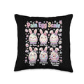 Cute Medical Bunny Egg Easter Nurse Pain Egg Scale Throw Pillow - size: 16x16
