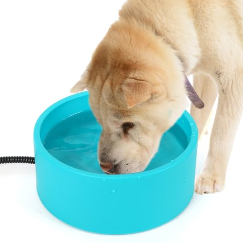 3.2L Heated Water Bowl for Outside Animals, Pet Heated Dog Bowl in Winter | Heated Dog Water Bowl Outdoor, Thermostatic Control Anti-freeze Heated Pet Water Bowl for Cats,Chicken,Duck,Goose,Rabbit - size: Round 3.2 Litres
