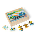 Melissa & Doug 4‑in‑1 Wooden Construction Vehicles Jigsaw Puzzle Set, 48 Pieces with Storage Box, Toddler Puzzle Toy for Kids Ages 3+ - FSC Certified - style: Construction