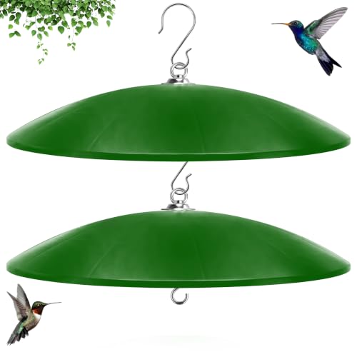19.25-Inch Extra Large Squirrel Baffle,Hummingbird Feeder Shade Dome Cover, Bird Feeder Rain Guard, Hanging Squirrel Proof for Shepherd's Hook Outdoors (Green) 2 Pack - color: Green, size: 19''/2P