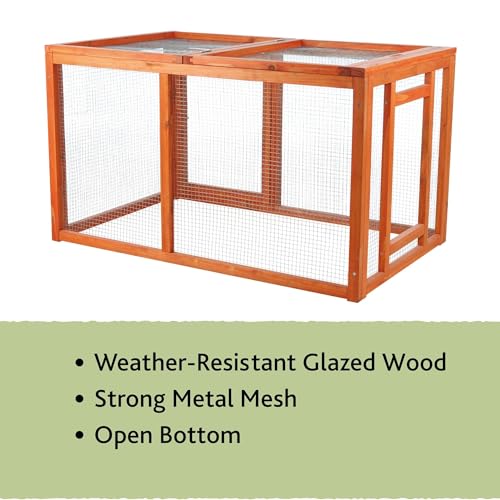 Trixie Natura Chicken Outdoor Run with Mesh-Covered Top, Extension for Natura Chicken Coops (55960, 55962, 55963, 55964), up to 2 Chickens (Standard Size) or 4 Bantams