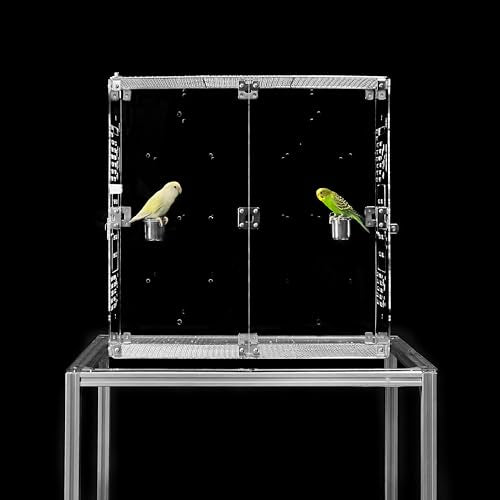 GuineaLoft™ Stainless Steel Bird Cage Bowls (2 Pack) – Parrot Food & Water Cups with Cage Mount – 2 Inch Diamter, Durable, Non-Toxic, Rust-Resistant Feeding Dishes for Parakeets, Cockatiels, Lovebirds