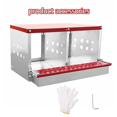 XINYI Chicken Nesting Boxes for Laying Eggs,Metal Coop for 2 Chickens,Roll Away Nesting Boxes,Easy Egg Collection,Brooder Box for Rabbit,Squirrel,Parakeet,Owl,Cockatiel,Robin - size: 22.0"L x 13.0"W x 12.6"H