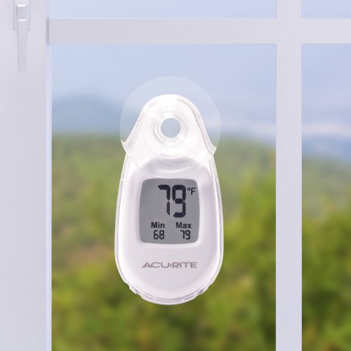 AcuRite Suction Cup Thermometer, White - 00315CADIA1