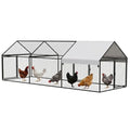 NUGRIART Metal Chicken & Duck Coop with Run – 118”x40”x40” Waterproof Poultry Cage, Portable Chicken Run, Ideal for Chicks, Hens & Ducks - size: 118.0"L x 40.0"W x 40.0"H