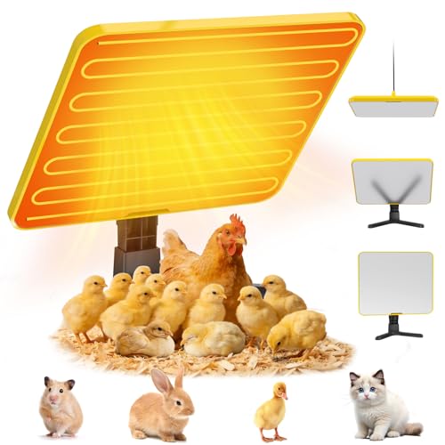 Chick Brooder Heater Plate, UL Certified Radiant Heat Panel with Smart Thermostat, 50-158℉ Adjustable Chicken Heater for Coop & Brooder Plate for Chicks & Poultry Winter Use