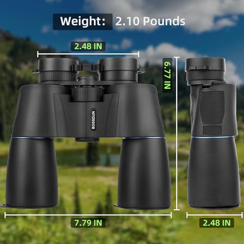 16x50 Binoculars for Adults High Powered, Professional Optics Binoculars for Bird Watching with Low Light Night Vision, HD FMC BAK4 Prism Lens, Waterproof & Fogproof for Hunting/Traveling - color: Black