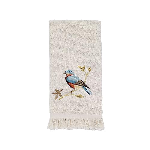 Avanti Linens - Fingertip Towel, Soft & Absorbent, Nature Isnpired Bathroom Decor (Gilded Birds Collection) - color: Gilded Birds, size: Fingertip Towel