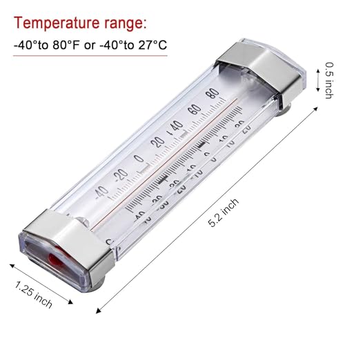 Fridge Refrigerator Freezer Thermometer, 12 Pack | 12-pack Thermometer material Plastics Stainless Steel Good quality Easy to install Cheap battery free easy food safe