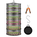 VIVOSUN 6-Layer Mesh Drying Rack Hanging Design with Green Zippers for Dehydrating, Indoor and Outdoor Pruning Shears Included - size: 6 Layer, style: 1 Pack