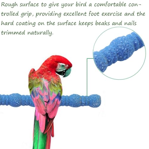 kathson 10PCS Bird Perch Parrot Stand Cage Accessories Natural Wooden Stick Paw Grinding Rough-surfaced Chew Toy for Cockatiels,Cockatoo,Lorikeet,Conure,Parakeet (Random Color,7.9inch) - size: 10PCS,7.9inch