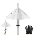 18.5 inch Squirrel Baffle for Bird Feeder Pole - Dynamic Steel Spring-Loaded Wobble Defense, Metal Buckle