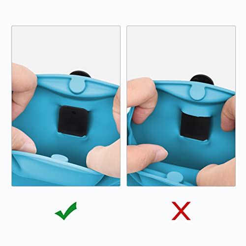 Left&Right Dog Clicker Training Kit,Silicone Dog Training Treat Pouch and Dog Clickers,Dog Treat Bag with Clicker Training for Dogs,Pet Treat Bag with Magnetic Buckle Closing and Waist Clip,Sky Blue - color: Sky Blue