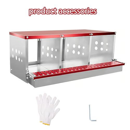 XINYI Chicken Nesting Boxes for Laying Eggs, Metal Coop for 3 Chickens,Roll Away Nesting Boxes,Easy Egg Collection, Brooder Box for Rabbit, Squirrel, Parakeet, Owl, Cockatiel, Robin - size: 33.0"L x 13.0"W x 12.6"H