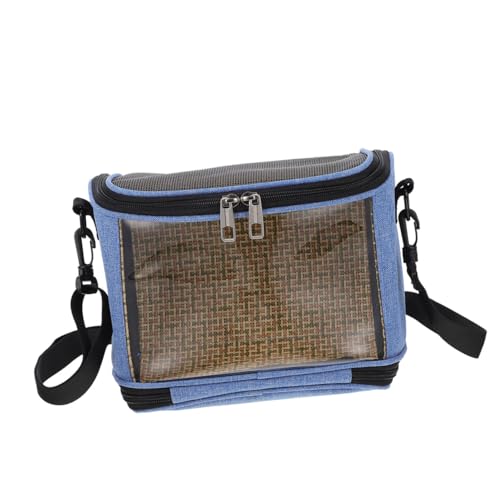 Transparent Crossbody Parrot Carrier Bag with Widened Strap Portable Bird Travel Pouch for Parakeet and Cockatiel Clear Window Design for Easy Viewing Lightweight Handheld Pet