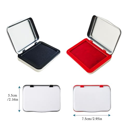 Egg Date Marking Stamp Ink Pad, 2.95 x 2.16 inches, for Fresh Eggs (RED&Black) - color: Red&black