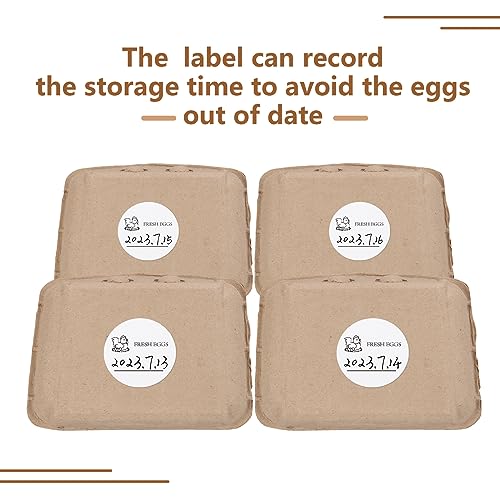 30 Pack Vintage Egg Cartons - Natural Pulp, Holds Twelve 12 Count Chicken Eggs, Sturdy Design Made from Recycled Cardboard