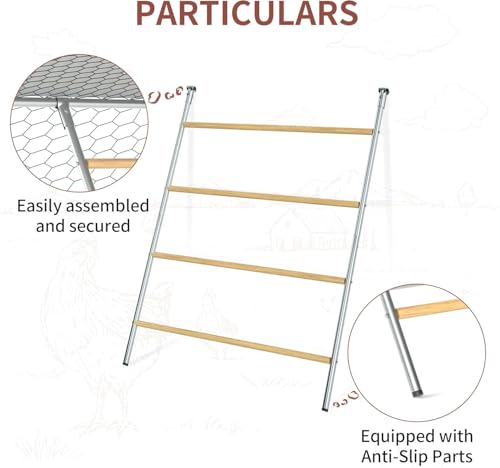 Chicken Perch for Coop, Roosting Bars- for Chickens&Ducks&Geese&Pigeons, Chicken Perches, Perfect for Backyard&Farm Poultry- Easy to Assemble and Clean(55''L x 40''W)