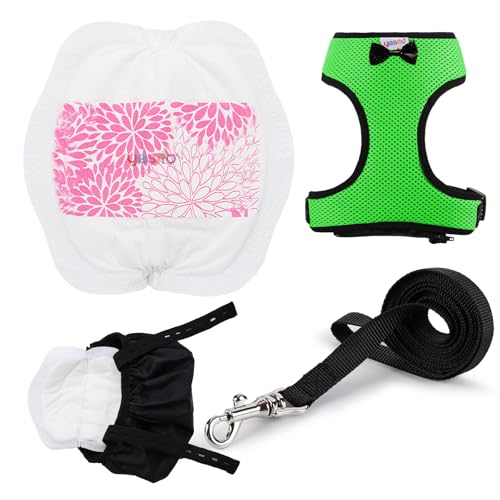 Adjustable Chicken Harness Diaper (5.4ft Leash) – Breathable & Washable Secure Training for Hens, Ducks & Chicks | Outdoor Walking & Discipline Solution - color: Green, size: Small