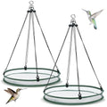 FoldTier 2 Pieces Universal Wild Bird Seed Catcher Hanging Hoop Platform Bird Seed Catcher Tray for Hummingbird Feeders Bee Feeder Outdoor Garden Accessories (20 Inch) - size: 20 Inch