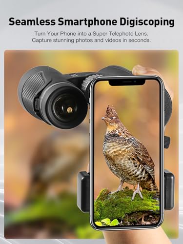 Dawn Series 10x42 Binoculars for Adults - Wide Field of View with Phone Adapter for Bird Watching, Hunting & Stargazing