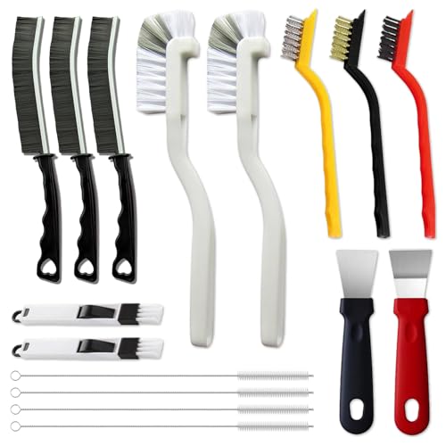 16Pcs Crevice Cleaning Brush Set, Hard Bristle Scrub Brushes for Gaps | Deep Cleaning Window Groove, Cleaning Brush for Sliding Door, Sill, Tile Lines, Shutter, Corner, Sink, Teapot, Bottle - color: 16 Pcs