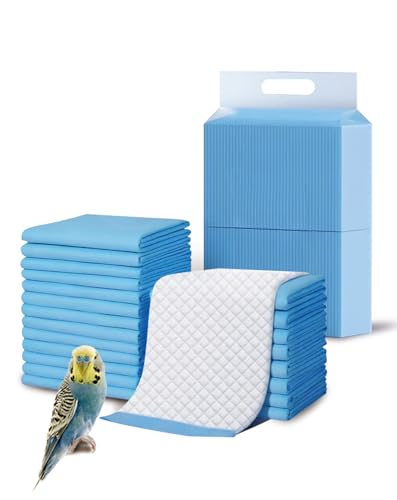 Disposable Bird Cage Liner Birds Cage Liners Super Absorbent Birdcage Liners Parakeet Cage Training Accessories with Quick-Dry Surface for Cockatiels Canaries Parrots - size: 100 pcs