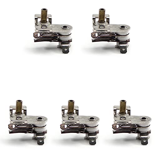 Fielect 5pcs Thermostat Adjustable Electric Heater Heating Temperature Controller 250V 16A N.C - size: 5pcs