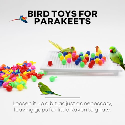 QBLEEV Parrot Puzzle Toys for Parakeets, Cockatiel & Conure - Bird Intelligence Training & Foraging Toys - size: Small