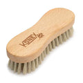 KONEX Medium-Stiffness Nylon Fiber Scrub Brush - Heavy Duty Cleaning Brush, Wooden Handle, Brown, Ideal for Hardwood Floor, Outdoor Surfaces, Carpet